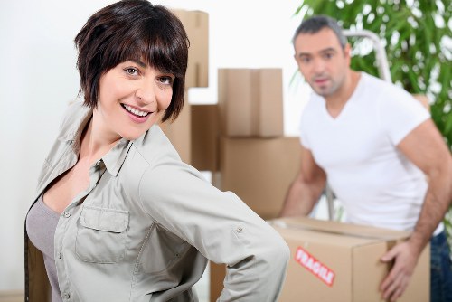Satisfied customers with their removal service