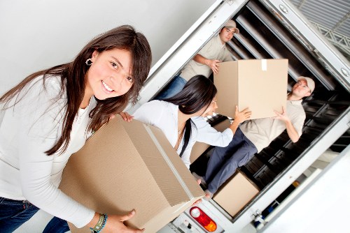 Experienced movers handling belongings