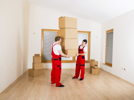 Commercial moving services in action